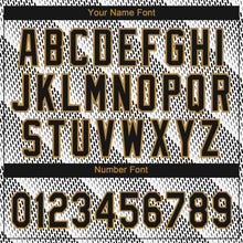 Load image into Gallery viewer, Custom White Black-Old Gold 3D Pattern Design Authentic Baseball Jersey
