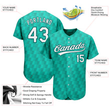Load image into Gallery viewer, Custom Kelly Green White-Black 3D Pattern Design Authentic Baseball Jersey