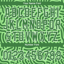 Load image into Gallery viewer, Custom Neon Green Kelly Green-White 3D Pattern Design Authentic Baseball Jersey