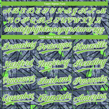 Load image into Gallery viewer, Custom Gray Neon Green-Black 3D Pattern Design Authentic Baseball Jersey