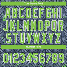 Load image into Gallery viewer, Custom Gray Neon Green-Black 3D Pattern Design Authentic Baseball Jersey