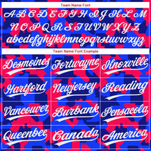 Load image into Gallery viewer, Custom Camo White-Royal 3D Pattern Design Authentic Salute To Service Baseball Jersey