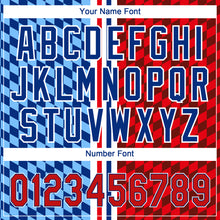 Load image into Gallery viewer, Custom Figure Red-Royal 3D Pattern Design Authentic Baseball Jersey