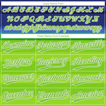 Load image into Gallery viewer, Custom Neon Green Neon Green-Royal 3D Pattern Design Authentic Baseball Jersey