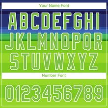 Load image into Gallery viewer, Custom Neon Green Neon Green-Royal 3D Pattern Design Authentic Baseball Jersey