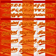 Load image into Gallery viewer, Custom White Red Gold-Orange 3D Pattern Design Authentic Baseball Jersey
