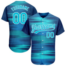 Load image into Gallery viewer, Custom Royal Lakes Blue-White 3D Pattern Design Authentic Baseball Jersey