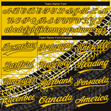 Load image into Gallery viewer, Custom Gold Gold-Black 3D Pattern Design Authentic Baseball Jersey