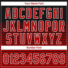 Load image into Gallery viewer, Custom Black Red-White 3D Pattern Design Authentic Baseball Jersey