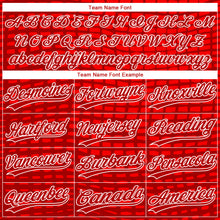 Load image into Gallery viewer, Custom Red Red-White 3D Pattern Design Authentic Baseball Jersey