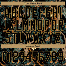 Load image into Gallery viewer, Custom Black Black-Old Gold 3D Pattern Design Tiger And Peacock Performance T-Shirt