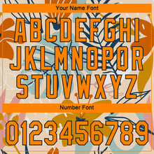 Load image into Gallery viewer, Custom Cream Bay Orange-Black 3D Pattern Design Hawaii Palm Leaves And Flowers Authentic Baseball Jersey