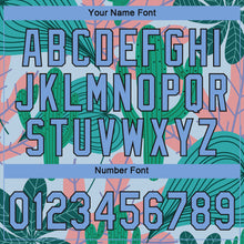 Load image into Gallery viewer, Custom Sky Blue Light Blue-Black 3D Pattern Design Cactus And Leaves Authentic Baseball Jersey