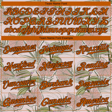 Load image into Gallery viewer, Custom Light Pink Texas Orange-Brown 3D Pattern Design Tropical Hawaii Plants Authentic Baseball Jersey