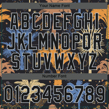 Load image into Gallery viewer, Custom Black Silver 3D Pattern Design Hawaii Palm Trees Authentic Baseball Jersey