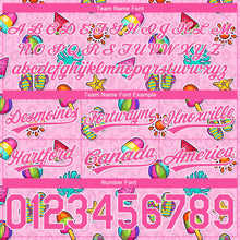 Load image into Gallery viewer, Custom Pink White 3D Pattern Summer Ice Cream And Watermelon Authentic Basketball Shorts