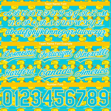 Load image into Gallery viewer, Custom Lakes Blue Yellow-White 3D Pattern Duck Authentic Basketball Shorts