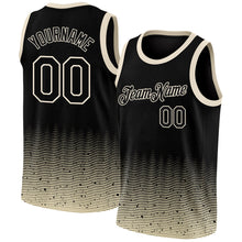Load image into Gallery viewer, Custom Black Cream Fade Fashion Authentic City Edition Basketball Jersey