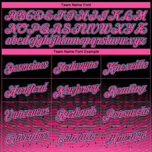 Load image into Gallery viewer, Custom Black Pink-Light Blue Fade Fashion Authentic City Edition Basketball Jersey