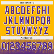 Load image into Gallery viewer, Custom Gold Purple-White Fade Fashion Authentic City Edition Basketball Jersey