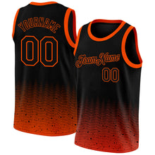 Load image into Gallery viewer, Custom Black Orange Fade Fashion Authentic City Edition Basketball Jersey