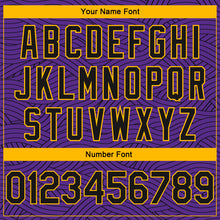 Load image into Gallery viewer, Custom Purple Black-Gold Authentic City Edition Basketball Jersey