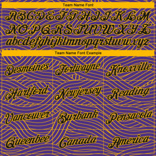 Load image into Gallery viewer, Custom Purple Black-Gold Authentic City Edition Basketball Jersey