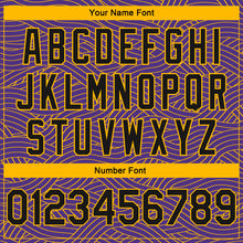 Load image into Gallery viewer, Custom Purple Black-Gold Authentic City Edition Basketball Jersey