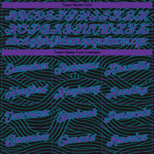 Load image into Gallery viewer, Custom Black Purple-Teal Authentic City Edition Basketball Jersey