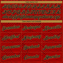 Load image into Gallery viewer, Custom Red Black-Old Gold Authentic City Edition Basketball Jersey