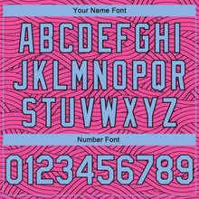 Load image into Gallery viewer, Custom Pink Light Blue-Black Authentic City Edition Basketball Jersey