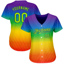 Load image into Gallery viewer, Custom Rainbow For Pride Month Love Is Love LGBT 3D Authentic Baseball Jersey