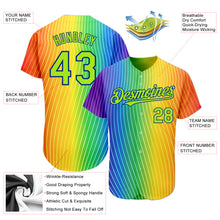 Load image into Gallery viewer, Custom Rainbow For Pride Month Love Is Love LGBT 3D Authentic Baseball Jersey