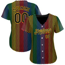 Load image into Gallery viewer, Custom Rainbow For Pride Month Love Is Love LGBT 3D Authentic Baseball Jersey