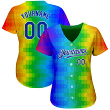Load image into Gallery viewer, Custom Rainbow For Pride Month Love Is Love LGBT 3D Authentic Baseball Jersey