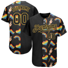 Load image into Gallery viewer, Custom Rainbow For Pride Month Love Is Love LGBT 3D Authentic Baseball Jersey