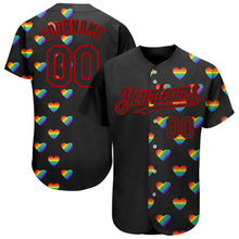 Load image into Gallery viewer, Custom Rainbow For Pride Month Love Is Love LGBT 3D Authentic Baseball Jersey