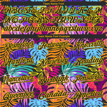 Load image into Gallery viewer, Custom Black Yellow 3D Pattern Design Hawaii Tropical Palm Trees Authentic Baseball Jersey