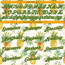 Load image into Gallery viewer, Custom White Kelly Green-Gold 3D Pattern Design Pineapples Performance T-Shirt
