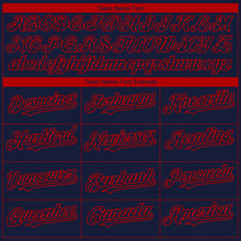 Load image into Gallery viewer, Custom Navy Red 3D Washington City Edition Fade Fashion Authentic Baseball Jersey