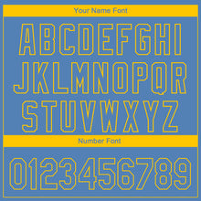 Load image into Gallery viewer, Custom Light Blue Yellow 3D Boston City Edition Fade Fashion Authentic Baseball Jersey