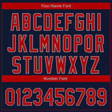 Load image into Gallery viewer, Custom Navy Red-Gray 3D Boston City Edition Fade Fashion Authentic Baseball Jersey