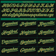 Load image into Gallery viewer, Custom Black Old Gold-Kelly Green 3D Boston City Edition Fade Fashion Authentic Baseball Jersey