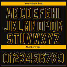 Load image into Gallery viewer, Custom Black Gold 3D Boston City Edition Fade Fashion Authentic Baseball Jersey