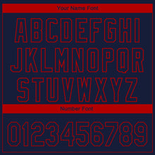 Load image into Gallery viewer, Custom Navy Navy-Red 3D Los Angeles City Edition Fade Fashion Authentic Baseball Jersey