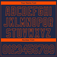 Load image into Gallery viewer, Custom Navy Orange 3D Chicago City Edition Fade Fashion Authentic Baseball Jersey