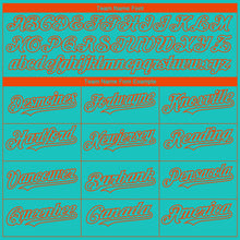 Load image into Gallery viewer, Custom Aqua Orange 3D Miami City Edition Fade Fashion Authentic Baseball Jersey