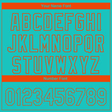 Load image into Gallery viewer, Custom Aqua Orange 3D Miami City Edition Fade Fashion Authentic Baseball Jersey