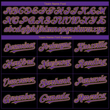 Load image into Gallery viewer, Custom Black Purple-Old Gold 3D Baltimore City Edition Fade Fashion Authentic Baseball Jersey