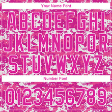 Load image into Gallery viewer, Custom Camo Deep Pink-Black 3D Pink Ribbon Breast Cancer Awareness Month Women Health Care Support Authentic Baseball Jersey